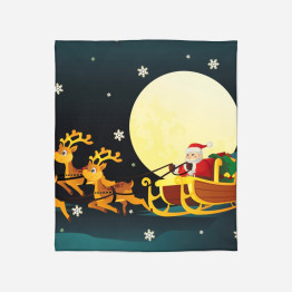Vánoční deka - Santa Claus in a Sledge