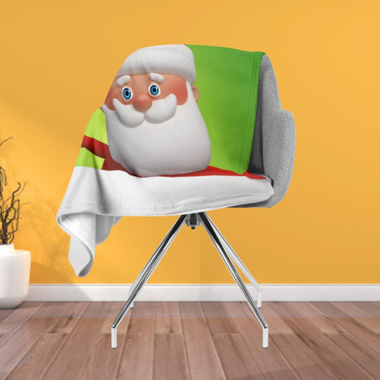 Teplá Vánoční deka 3D - Santa Claus
