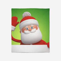 Teplá Vánoční deka 3D - Santa Claus