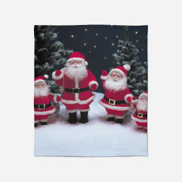 Vánoční deka - Santa Calus Figurines