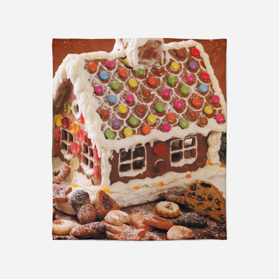 Vánoční deka 3D - Christmas Candy House