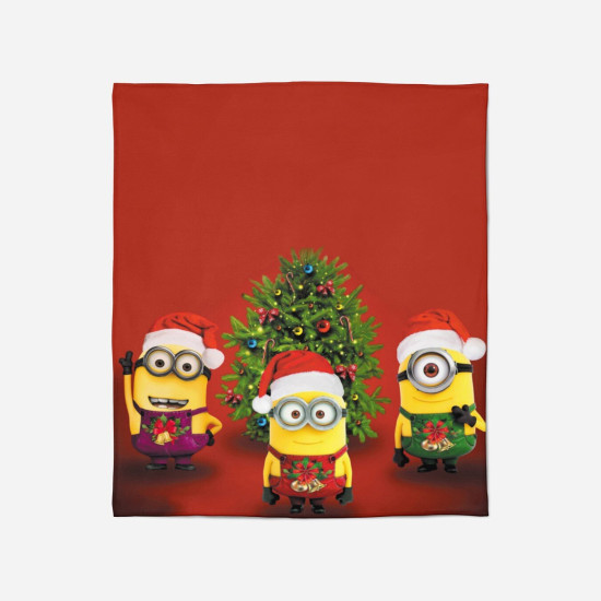 Hebká Vánoční deka - Christmas Minions 