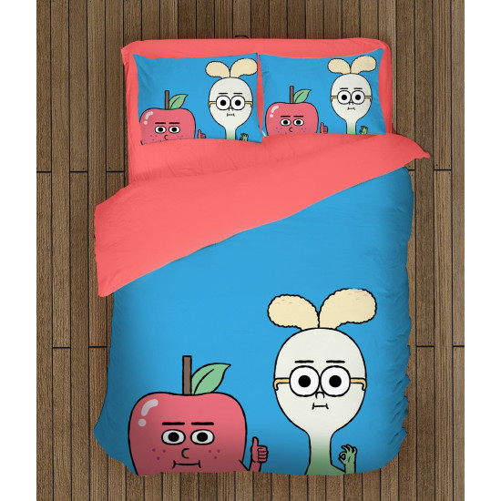 3D ložní soupravy s přikrývkou - Apple And Onion