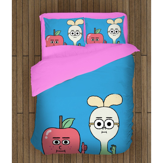 3D ložní soupravy s přikrývkou - Apple And Onion