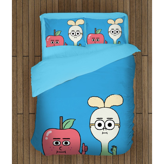3D ložní soupravy s přikrývkou - Apple And Onion