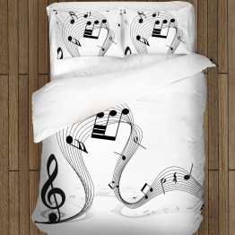 Povlečení s přikrývkou - Musical Notes