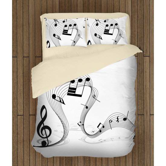Povlečení s přikrývkou - Musical Notes