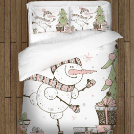 Ložní soupravy s přikrývkou - Snowman Painting