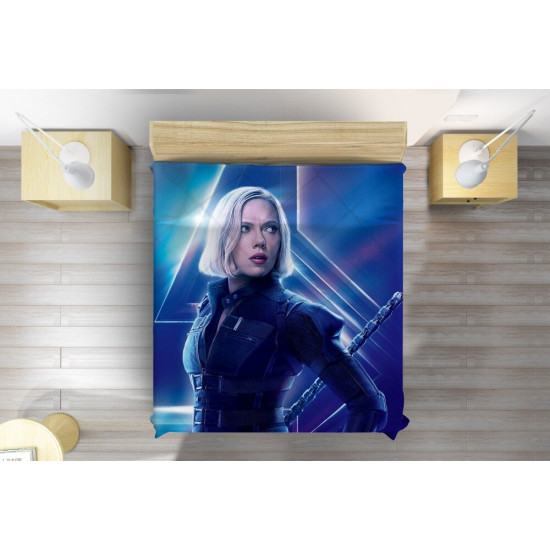 Modrý přehoz na postel - Avengers infinity black widow