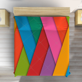Luxusní přehoz na postel - Colorful stripes