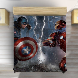 Přehoz přes postel 3D - Captain America Iron Man