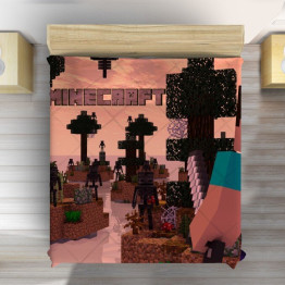 Luxusní přehoz na postel 3D - Minecraft 2