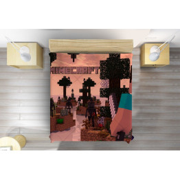 Luxusní přehoz na postel 3D - Minecraft 2
