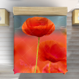 Luxusní přehoz na postel máky - Poppies
