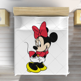 Luxusní přehoz na postel - Minnie Mouse White