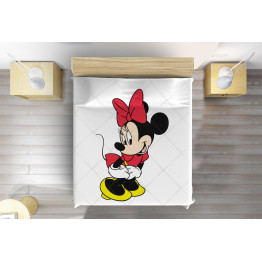 Luxusní přehoz na postel - Minnie Mouse White