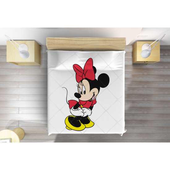 Luxusní přehoz na postel - Minnie Mouse White