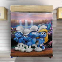 Luxusní přehoz na postel - Smurfs