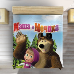 Luxusní přehoz na postel - Masha and the Bear
