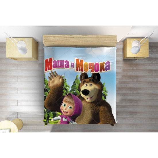 Luxusní přehoz na postel - Masha and the Bear
