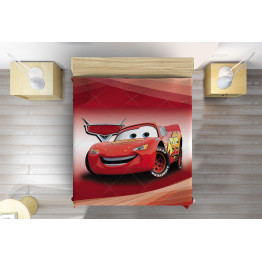 Červený přehoz na postel - McQueen Cars