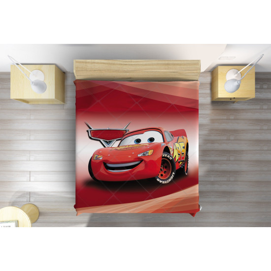 Červený přehoz na postel - McQueen Cars