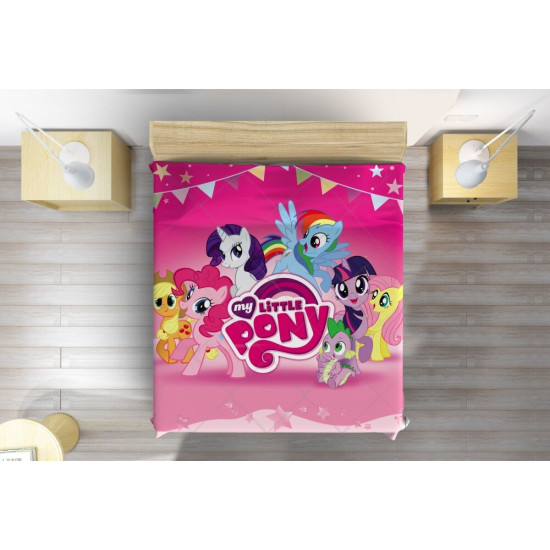 Růžový přehoz na postel - My Little Pony