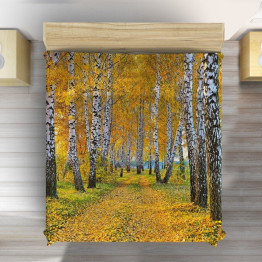 Přehoz na postel - Birch in Autumn