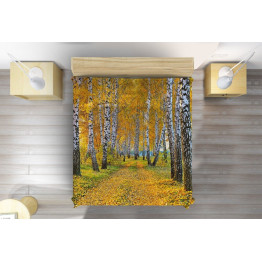 Přehoz na postel - Birch in Autumn