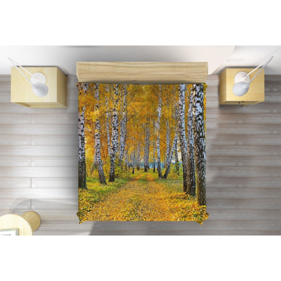 Přehoz na postel - Birch in Autumn