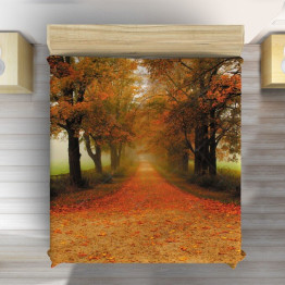 Přehoz přes postel - Autumn Path