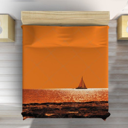 Moderní přehoz na postel - Sunset Boat