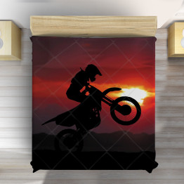 Přehoz přes postel - Motocycle Sunset
