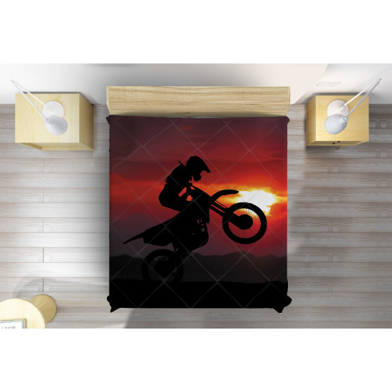 Přehoz přes postel - Motocycle Sunset