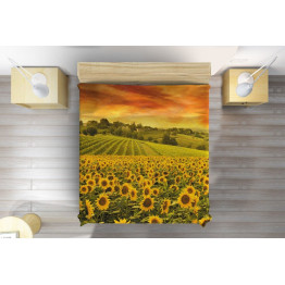 Luxusní přehoz na postel - Sunflower Field