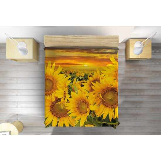 Moderní přehoz na postel - Sunflowers