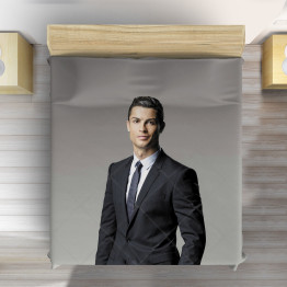 Fotbalové přehoz na postel - Cristiano Ronaldo Gray
