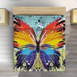 Přehoz přes postel - Colorful Butterfly
