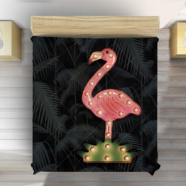 Přehoz na postel plameňák - Flamingo