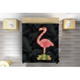 Přehoz na postel plameňák - Flamingo