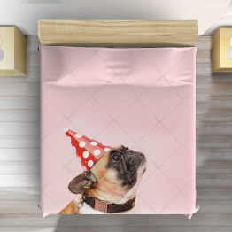 Přehoz přes postel pejsci - French Bulldog Party