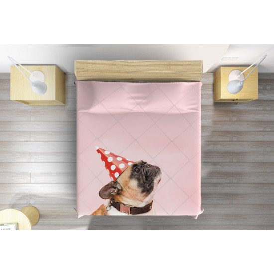 Přehoz přes postel pejsci - French Bulldog Party