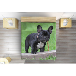 Přehoz přes postel - French Bulldog Grass