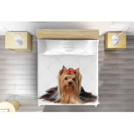 Luxusní přehoz na postel - Yorkshiere Terrier