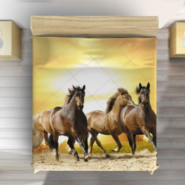 Přehoz na postel - Horse Sunset