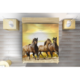 Přehoz na postel - Horse Sunset