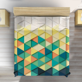 Luxusní přehoz na postel - Colorful Triangles