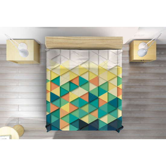 Luxusní přehoz na postel - Colorful Triangles