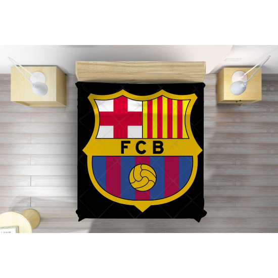 Přehoz na postel fotbal - Barcelona Black