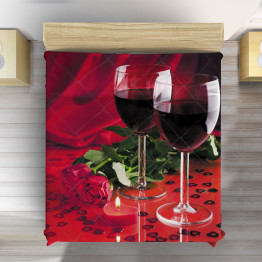 Luxusní přehoz na postel - Red Wine